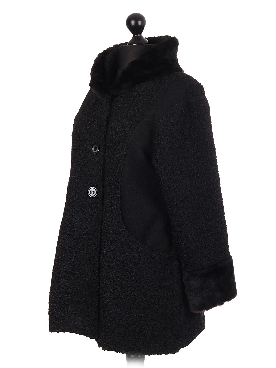 Italian Fur Coat With Front Buttons