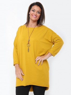 Italian Tunic Top With Star-leaf Necklace