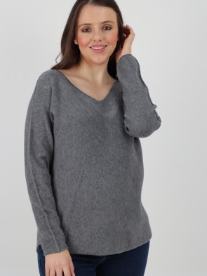 Italian V-neck Soft Knitted Jumper